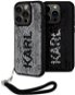 Karl Lagerfeld Sequins Reversible Zadný Kryt na iPhone 15 Pro Black/Silver - Kryt na mobil