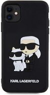 Karl Lagerfeld 3D Rubber Karl and Choupette iPhone 11 fekete hátlap tok - Telefon tok