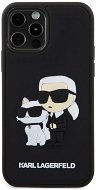 Karl Lagerfeld 3D Rubber Karl and Choupette Zadný Kryt na iPhone 12/12 Pro Black - Kryt na mobil