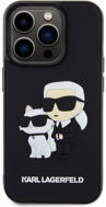 Handyhülle Karl Lagerfeld 3D Rubber Karl and Choupette Back Cover für iPhone 14 Pro Black - Kryt na mobil
