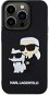 Karl Lagerfeld 3D Rubber Karl and Choupette Back Cover für iPhone 14 Pro Black - Handyhülle