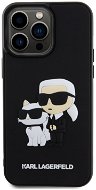 Karl Lagerfeld 3D Rubber Karl and Choupette Zadní Kryt pro iPhone 14 Pro Max Black - Phone Cover