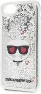 Karl Lagerfeld Heads Glitter for iPhone 8/SE 2020, Silver - Phone Cover