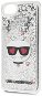Karl Lagerfeld Heads Glitter  iPhone 8 / SE 2020-hoz ezüst - Telefon tok