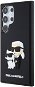 Karl Lagerfeld 3D Rubber Karl und Choupette Back Cover für Samsung Galaxy S24 Ultra Schwarz - Handyhülle
