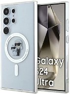 Karl Lagerfeld IML Glitter Karl und Choupette MagSafe Back Cover für Samsung Galaxy S24 Ultra Transp - Handyhülle
