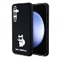 Karl Lagerfeld Liquid Silicone Choupette NFT Back Cover für Samsung Galaxy S24+ Schwarz - Handyhülle