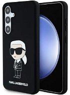 Karl Lagerfeld Liquid Silikon Ikonik NFT zurück Abdeckung für Samsung Galaxy S24 Schwarz - Handyhülle