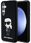 Karl Lagerfeld Liquid Silikon Ikonik NFT zurück Abdeckung für Samsung Galaxy S24 Schwarz - Handyhülle