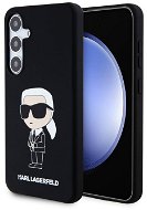 Karl Lagerfeld Liquid Silicone Ikonik NFT Back Cover für Samsung Galaxy S24+ Schwarz - Handyhülle
