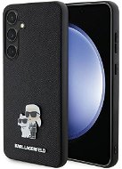 Karl Lagerfeld PU Saffiano Metal Karl and Choupette Zadný Kryt na Samsung Galaxy S24 Black - Kryt na mobil