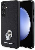 Karl Lagerfeld PU Saffiano Metal Karl and Choupette Zadní Kryt pro Samsung Galaxy S24+ Black - Phone Cover