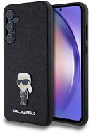 Karl Lagerfeld Fixed Glitter Metal Ikonik Back Cover für das Samsung Galaxy A55 5G Black - Handyhülle