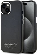 Karl Lagerfeld Grained PU Hotel RSG Back Cover for iPhone 13 Black - Phone Cover