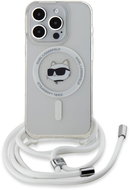 Karl Lagerfeld IML Crossbody Choupette Head MagSafe Back Cover for iPhone 15 Pro Transparent - Phone Cover