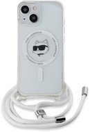 Karl Lagerfeld IML Crossbody Choupette Head MagSafe Back Cover for iPhone 15 Transparent - Phone Cover