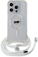 Karl Lagerfeld IML Crossbody Karl Head MagSafe Back Cover for iPhone 15 Pro Transparent - Phone Cover
