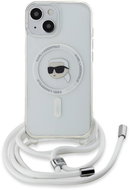 Karl Lagerfeld IML Crossbody Karl Head MagSafe Back Cover for iPhone 15 Transparent - Phone Cover