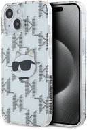 Karl Lagerfeld IML Electroplated Choupette Head Back Cover for iPhone 15 Transparent - Phone Cover