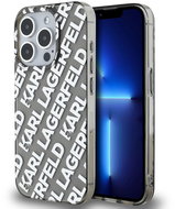 Karl Lagerfeld IML Electroplated Repeated Logo Back Cover for iPhone 15 Pro Max Silver - Phone Cover