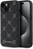 Karl Lagerfeld PU Karl Heads Pattern MagSafe Back Cover for iPhone 14 Black - Phone Cover