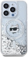 Karl Lagerfeld Liquid Glitter Choupette Head MagSafe Back Cover for iPhone 15 Pro Max Transparent - Phone Cover