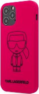 Karl Lagerfeld Iconic Outline for Apple iPhone 12/12 Pro, Pink - Phone Cover