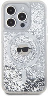 Karl Lagerfeld Liquid Glitter Karl Head MagSafe Back Cover for iPhone 15 Pro Transparent - Phone Cover