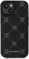 Karl Lagerfeld PU Karl Heads Pattern MagSafe Zadní Kryt pro iPhone 15 Black - Kryt na mobil