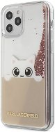 Karl Lagerfeld Liquid Glitter Peek a Boo for Apple iPhone 12 Pro Max, Pink - Phone Cover