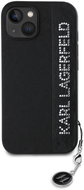 Karl Lagerfeld PU Saffiano Rhinestone Charm Back Cover for iPhone 15 Black - Phone Cover