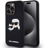 Karl Lagerfeld Liquid Silicone Double Heads MagSafe Back Cover for iPhone 14 Pro Max Black - Phone Cover