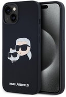 Karl Lagerfeld Liquid Silicone Double Heads MagSafe Back Cover for iPhone 14 Black - Phone Cover