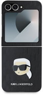 Karl Lagerfeld PU Saffiano Monogram Karl Head Back Cover for Samsung Galaxy Z Flip6 Black - Phone Cover