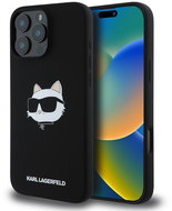 Karl Lagerfeld Liquid Silicone Choupette Head MagSafe Back Cover for iPhone 16 Pro Max Black - Phone Cover