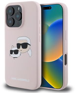 Karl Lagerfeld Liquid Silicone Double Heads MagSafe iPhone 16 Pro Pink tok - Telefon tok