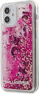 Karl Lagerfeld Liquid Glitter Charms pre Apple iPhone 12 Mini Pink - Kryt na mobil