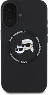 Karl Lagerfeld Liquid Silicone K&CH Heads MagSafe Back Cover for iPhone 16 Black - Phone Cover