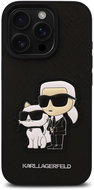 Karl Lagerfeld PU Saffiano Karl and Choupette Back Cover for iPhone 16 Pro Max Black - Phone Cover