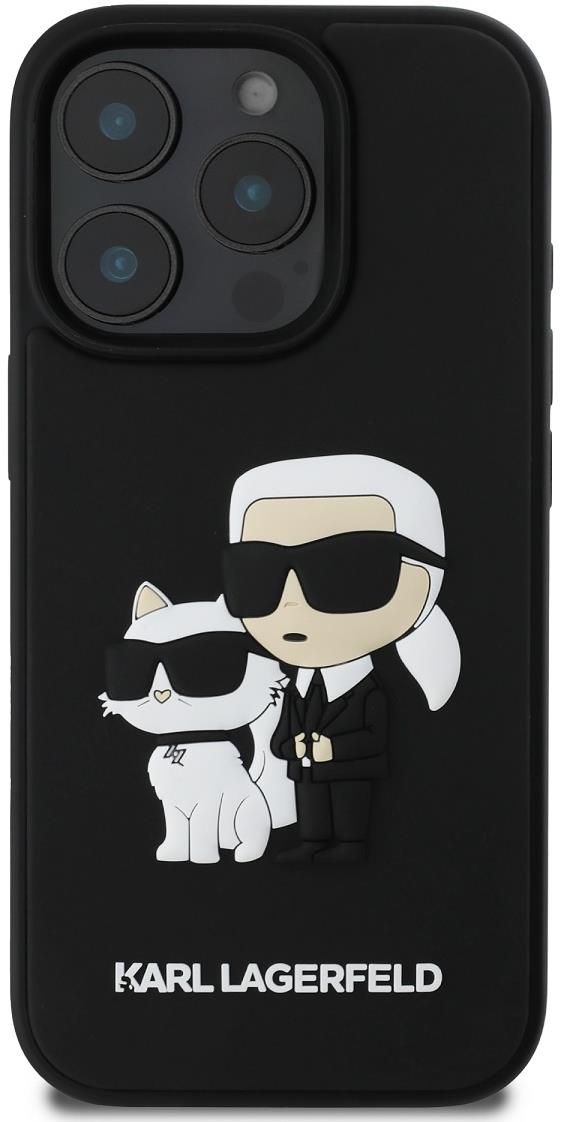 Karl Lagerfeld PU Saffiano Karl and Choupette iPhone 16 Pro Black tok