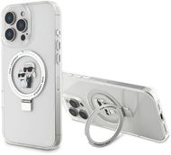 Karl Lagerfeld Ringstand Karl and Choupette MagSafe Back Cover für iPhone 16 Pro White - Handyhülle