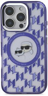 Karl Lagerfeld IML Monogram K&CH Heads MagSafe Back Cover for iPhone 16 Pro Max Purple - Phone Cover