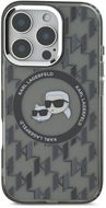 Karl Lagerfeld IML Monogram K&CH Heads MagSafe Back Cover für iPhone 16 Pro Black - Handyhülle