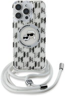 Karl Lagerfeld IML Monogram Crossbody K&CH Heads MagSafe Back Cover for iPhone 16 Pro Max Transparen - Phone Cover