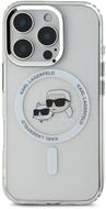 Karl Lagerfeld IML K&CH Heads Metal Frame MagSafe Back Cover für iPhone 16 Pro Transparent - Handyhülle