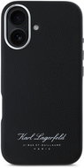 Karl Lagerfeld Grained PU Hotel RSG Back Cover for iPhone 16 Black - Phone Cover