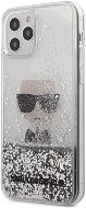 Karl Lagerfeld Liquid Glitter Iconic for Apple iPhone 12 Pro Max, Silver - Phone Cover