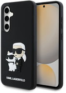 Karl Lagerfeld 3D Rubber Karl and Choupette Back Cover for Samsung Galaxy S24 FE Black - Phone Cover