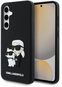 Phone Cover Karl Lagerfeld 3D Rubber Karl and Choupette Back Cover for Samsung Galaxy S24 FE Black - Kryt na mobil