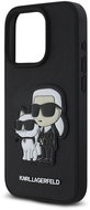 Karl Lagerfeld PU Saffiano Karl and Choupette Back Cover for iPhone 15 Pro Black - Phone Cover